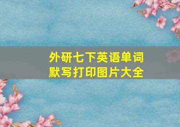 外研七下英语单词默写打印图片大全