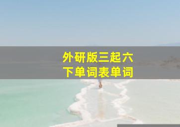 外研版三起六下单词表单词