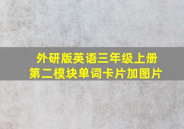 外研版英语三年级上册第二模块单词卡片加图片