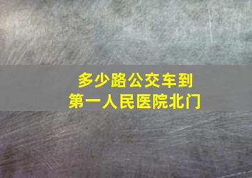 多少路公交车到第一人民医院北门