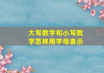 大写数字和小写数字怎样用字母表示