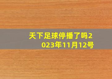 天下足球停播了吗2023年11月12号