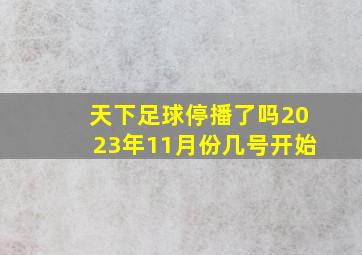 天下足球停播了吗2023年11月份几号开始