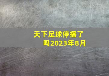 天下足球停播了吗2023年8月