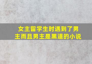 女主留学生时遇到了男主而且男主是黑道的小说