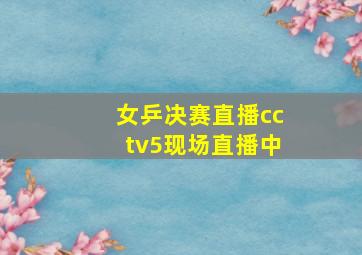 女乒决赛直播cctv5现场直播中