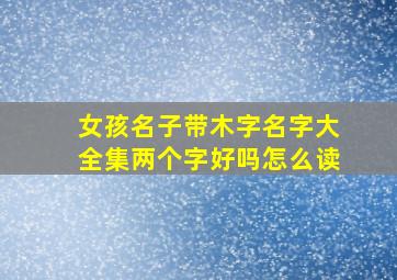 女孩名子带木字名字大全集两个字好吗怎么读