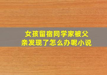 女孩留宿同学家被父亲发现了怎么办呢小说