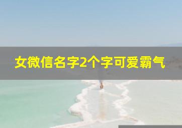 女微信名字2个字可爱霸气