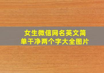 女生微信网名英文简单干净两个字大全图片