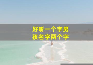 好听一个字男孩名字两个字