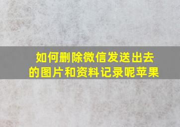 如何删除微信发送出去的图片和资料记录呢苹果