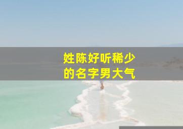 姓陈好听稀少的名字男大气