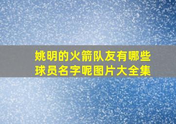 姚明的火箭队友有哪些球员名字呢图片大全集