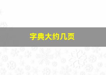 字典大约几页