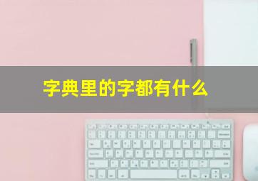 字典里的字都有什么