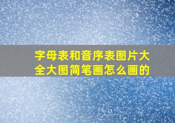 字母表和音序表图片大全大图简笔画怎么画的