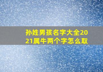 孙姓男孩名字大全2021属牛两个字怎么取