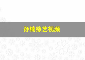 孙楠综艺视频