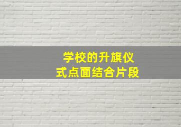 学校的升旗仪式点面结合片段