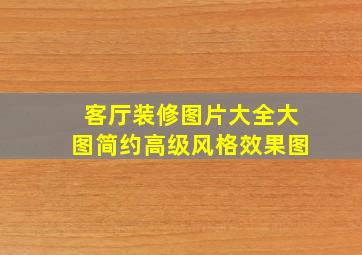 客厅装修图片大全大图简约高级风格效果图