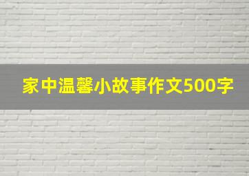 家中温馨小故事作文500字