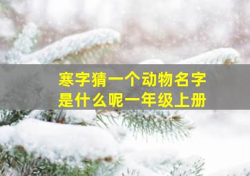 寒字猜一个动物名字是什么呢一年级上册