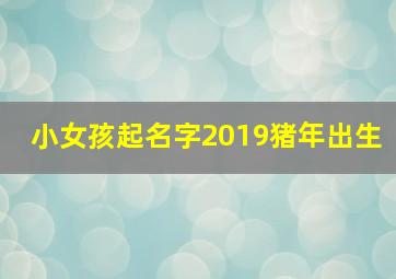 小女孩起名字2019猪年出生