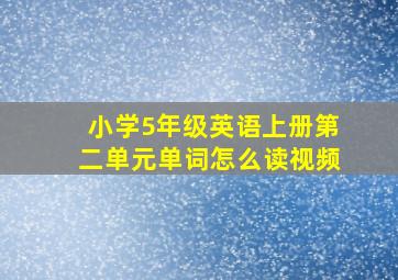 小学5年级英语上册第二单元单词怎么读视频