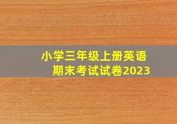 小学三年级上册英语期末考试试卷2023