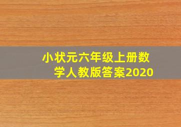 小状元六年级上册数学人教版答案2020