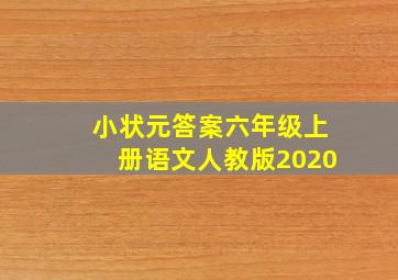 小状元答案六年级上册语文人教版2020