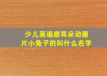 少儿英语磨耳朵动画片小兔子的叫什么名字