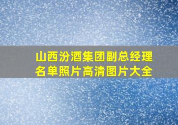 山西汾酒集团副总经理名单照片高清图片大全