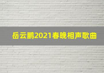 岳云鹏2021春晚相声歌曲