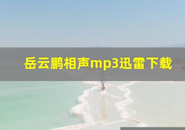 岳云鹏相声mp3迅雷下载