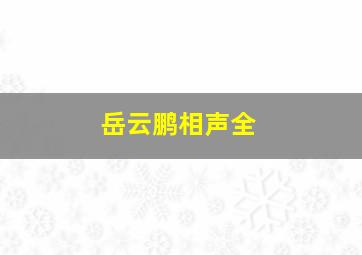 岳云鹏相声全