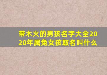 带木火的男孩名字大全2020年属兔女孩取名叫什么