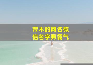 带木的网名微信名字男霸气