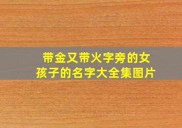 带金又带火字旁的女孩子的名字大全集图片