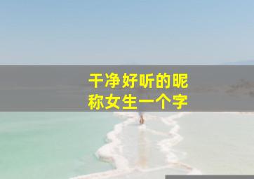 干净好听的昵称女生一个字