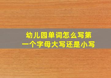 幼儿园单词怎么写第一个字母大写还是小写