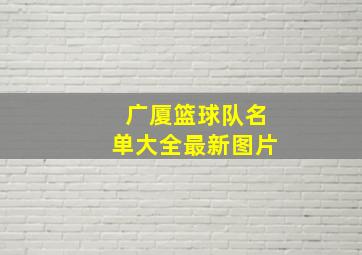 广厦篮球队名单大全最新图片