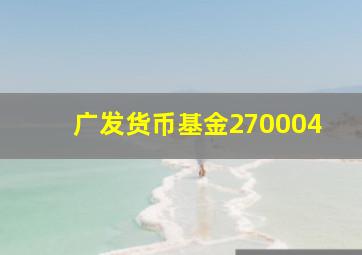 广发货币基金270004