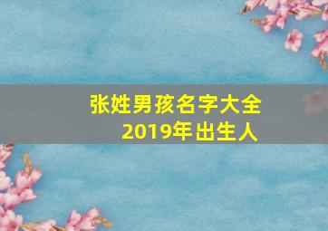 张姓男孩名字大全2019年出生人