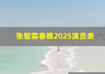 张智霖春晚2025演员表