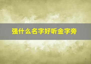 强什么名字好听金字旁