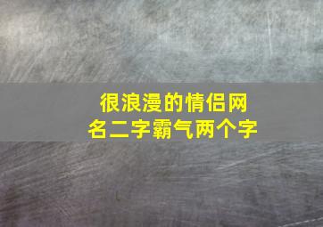 很浪漫的情侣网名二字霸气两个字