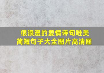 很浪漫的爱情诗句唯美简短句子大全图片高清图