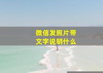 微信发照片带文字说明什么